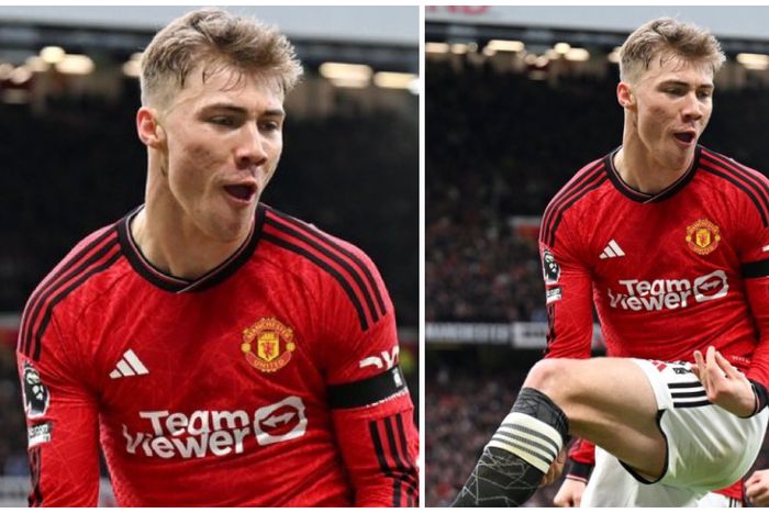 Electric man Rasmus Hojlund entertains Old Trafford with his iconic celebration against West Ham United.