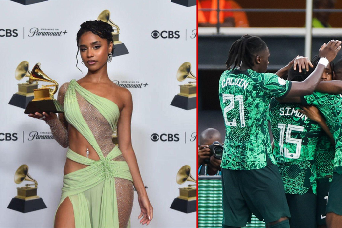 Super Eagles asked to beat South Africa after Tyla pipped Davido, Burna Boy, Ayra Starr and the duo of Olamide and Asake to the Best African Music Performance Grammy award || Image credit: Imago/Onejoblessboy(X)