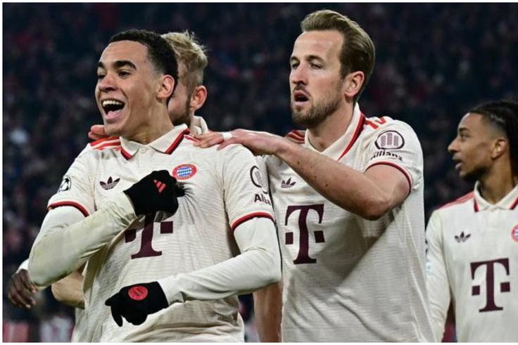 Harry Kane and Musiala gave Bayern Munich a comprehensive first-leg win against Bayer Leverkusen in the Champions League.