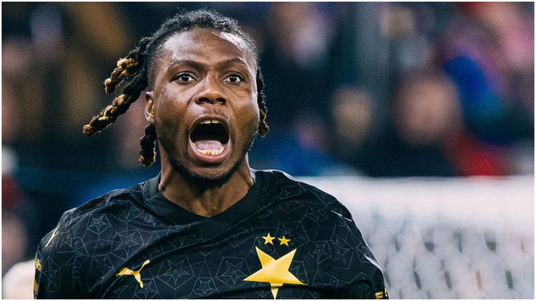 Nigeria's latest defender Igoh Ogbu. (Photo Credit: Slavia Prague/X)