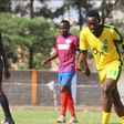 Mathare United striker Daniel Otieno celebrates goal against Talanta.