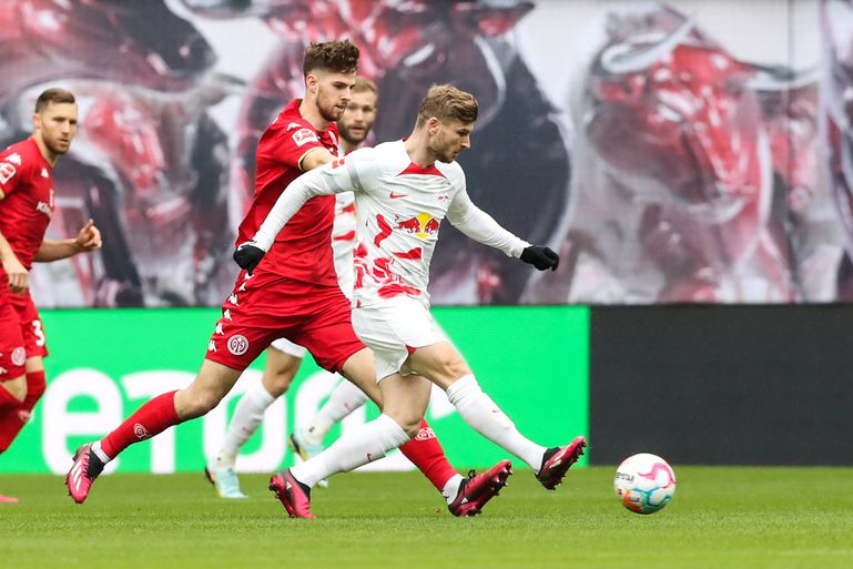 Timo Werner in action for Leipzig