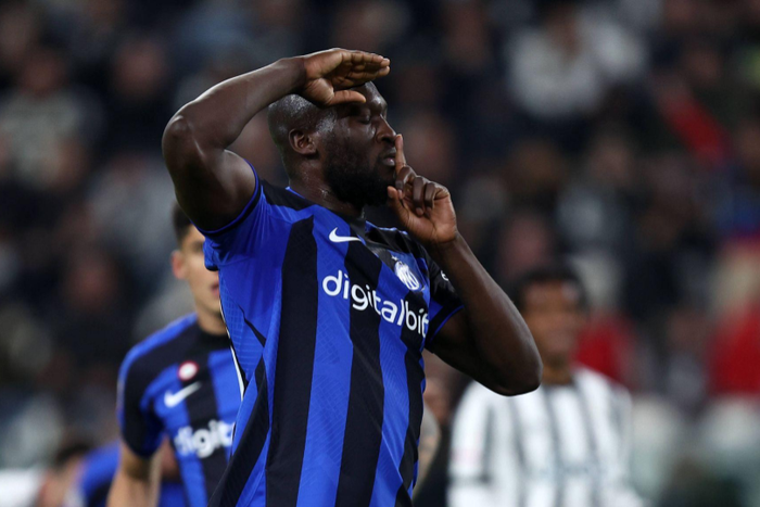 Inter Milan striker Romelu Lukaku celebrates