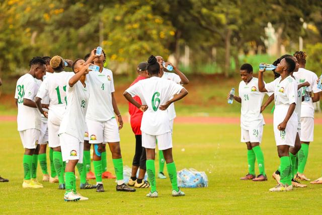 Harambee Starlets training at Kasarani.