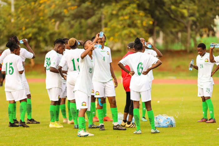 Harambee Starlets training at Kasarani.