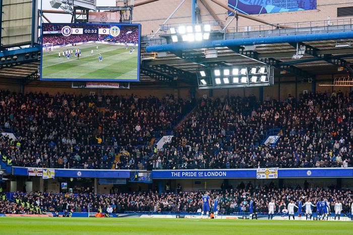 Chelsea fans at Stamford Bridge.