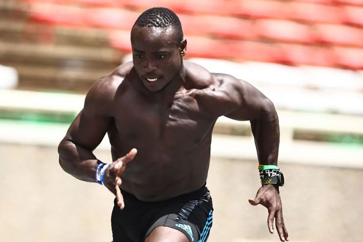 Ferdinand Omanyala during a training session