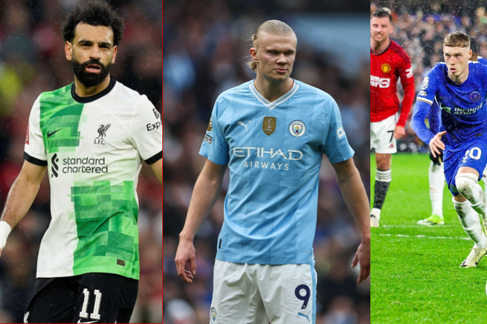 Mohamed Salah, Erling Haaland and Cole Plamer in Golden Boot race || Image credit: Imago