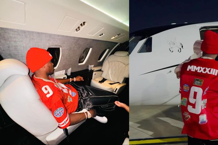 Super Eagles star Victor Osimhen shows off private jet.