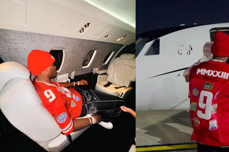 Super Eagles star Victor Osimhen shows off private jet.
