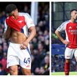 Arsenal players look dejected