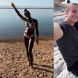 Super Falcons star Ashleigh Plumptre visits Red Sea and the baptismal site of Jesus on break from Al-Ittihad.