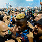 Osimhen celebrates with Napoli fans after Scudetto win
