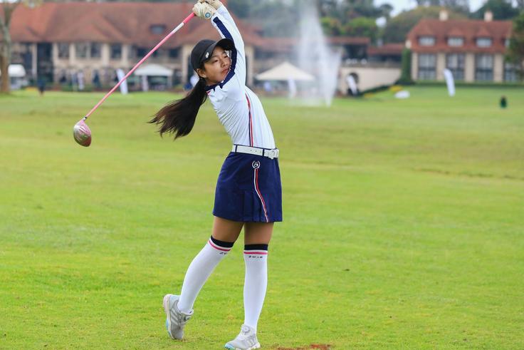 Junior Golfer Yolanda Yu in action at the U.S. Kids Golf Spring Local Tour at Windsor