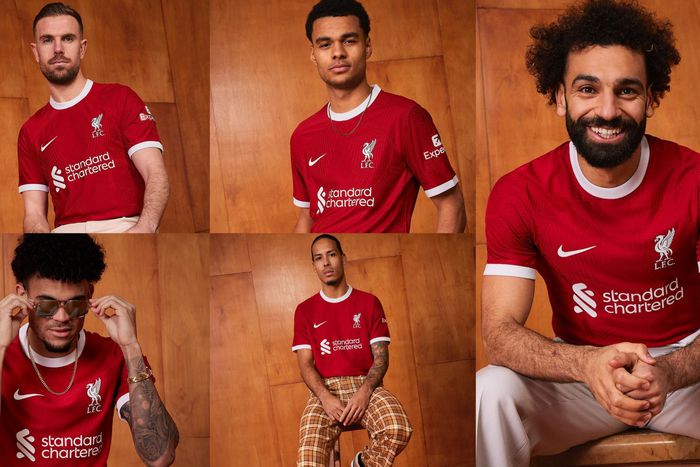 It is a classic style in vivid Liverpool red with a contrast white collar and cuffs that were inspired by Shankly's 1973–74 FA Cup–winning team.