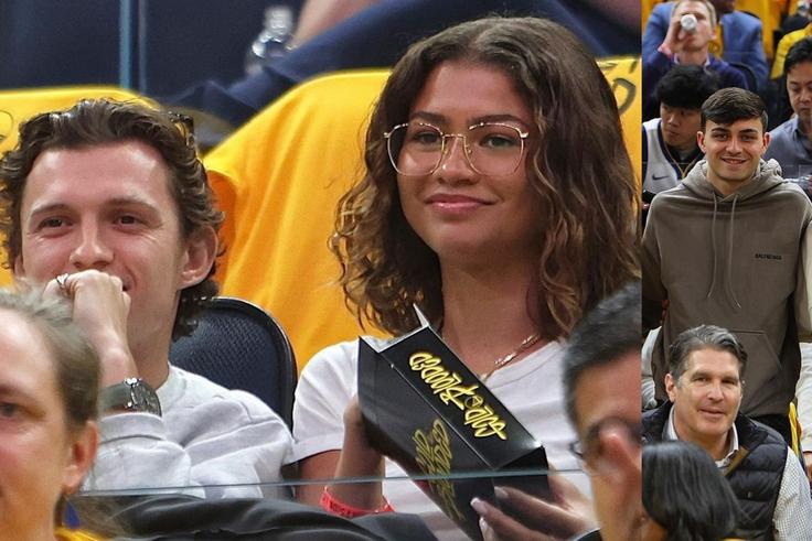 Barcelona stars Pedri, Garcia join Zendaya and her boyfriend, actor Tom Holland, were watching the Warriors blow out the Lakers.