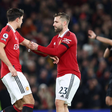 Harry Maguire and Luke Shaw in action for Manchester United