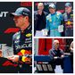 Zinedine Zidane presents award to Max Verstappen