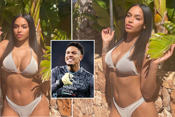 Maduka Okoye’s older girlfriend flaunts hot bikini body in Ibiza after celebrating 30th birthday