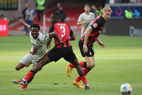 Nathan Tella wins the penalty for the third goal.