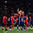 Bayern Munich vs PSG in Champions League action