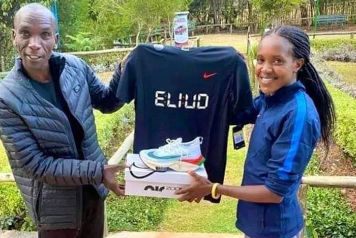 Eliud Kipchoge and Faith Kipyegon during a past event.
