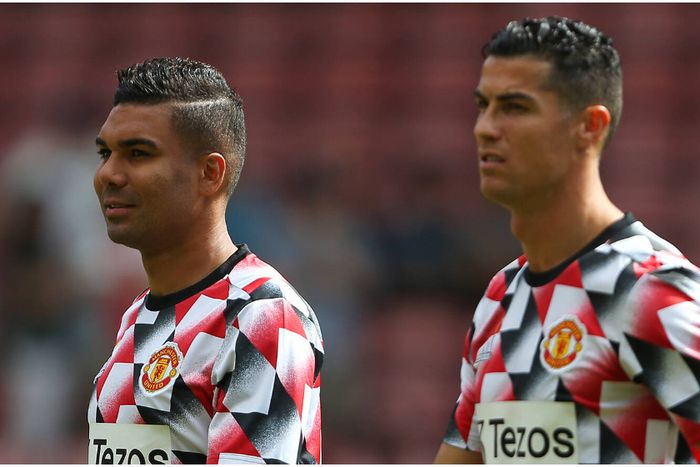 Casemiro and Cristiano Ronaldo.