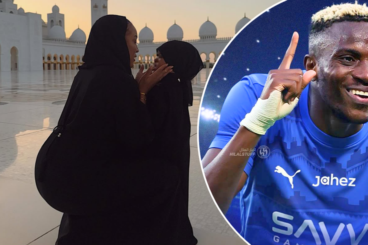 Osimhen's girlfriend Stefanie drops HUGE transfer hint after visiting mosque in Middle East amid ₦1 BILLION-per-week offer