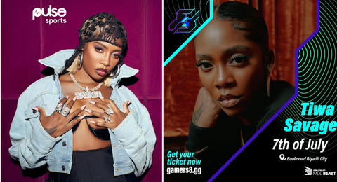 Tiwa Savage set to thrill over 20,000 fans at 2nd edition of Gamer8 Esports concert in Saudi Arabia