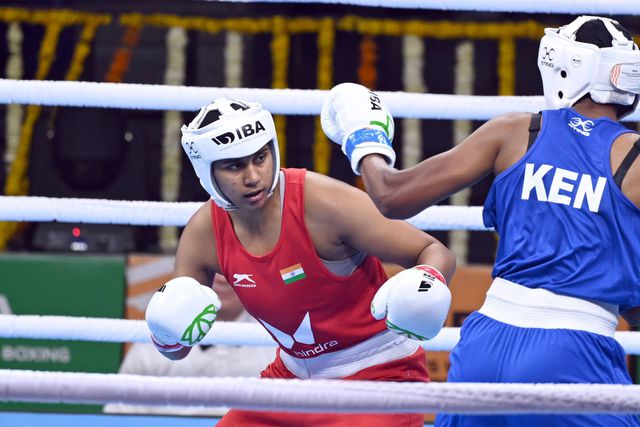 Mwangi Teresiah boxer in action