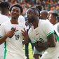 Nathan Tella (Left) and Tolu Arokodare (Right) of Nigeria pose for the cameras after winning The Unity Cup Jamaica v Nigeria || Image credit: Imago