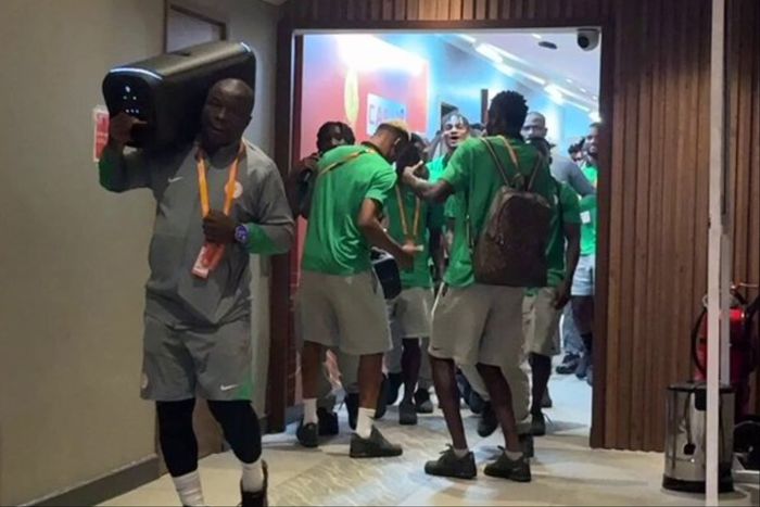 The Home-based Super Eagles of Nigeria have started their CHAN campaign by dancing to Shallipopi.