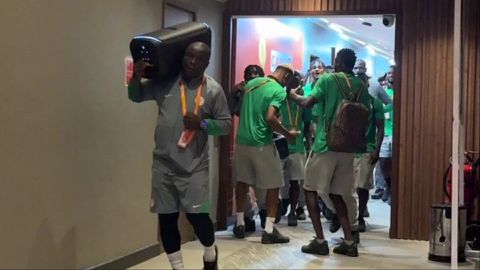The Home-based Super Eagles of Nigeria have started their CHAN campaign by dancing to Shallipopi.