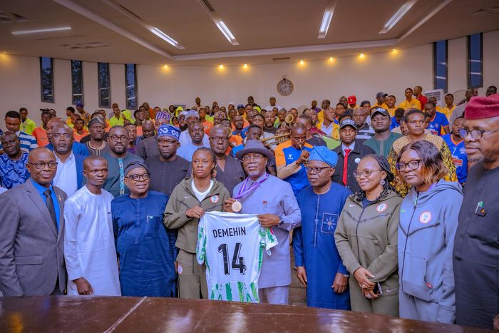 Ondo State Governor Lucky Aiyedatiwa gifts Super Falcons of Nigeria star Tosin Demehin ₦30 million and a house for WAFCON triumph.