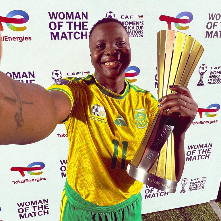Thembi Kgatlana fired Banyana Banyana through to the WAFCON 2026 quarterfinal.