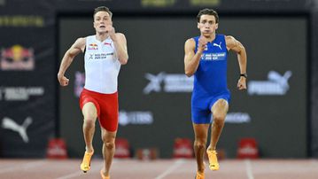 'How could I not be fired up?' Mondo Duplantis triumphs over Karsten Warholm  in Zurich 100m exhibition race