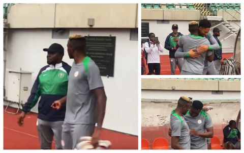 Video: Watch Gala new boy Victor Osimhen turn up to Super Eagles camp for Gernot Rohr reunion