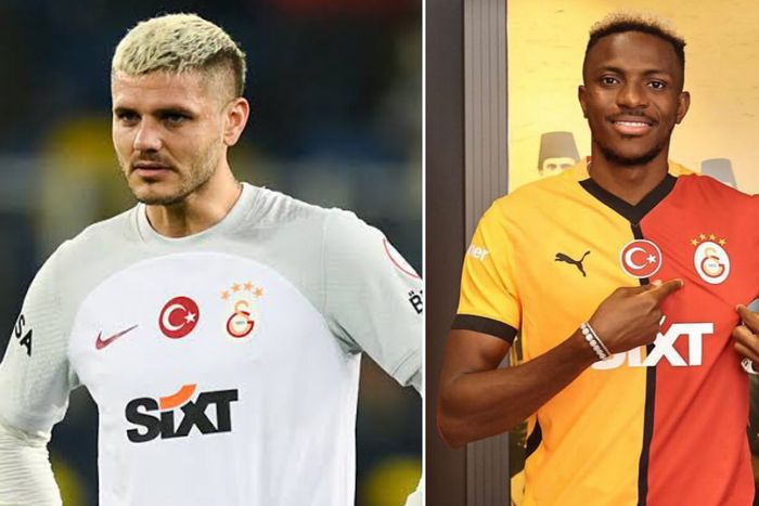 Mauro Icardi reacts to Victor Osimhen's heroic arrival at Galatasaray