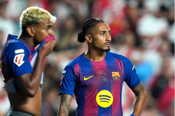 Lamine Yamal and Raphinha of FC Barcelona || Image credit: Imago
