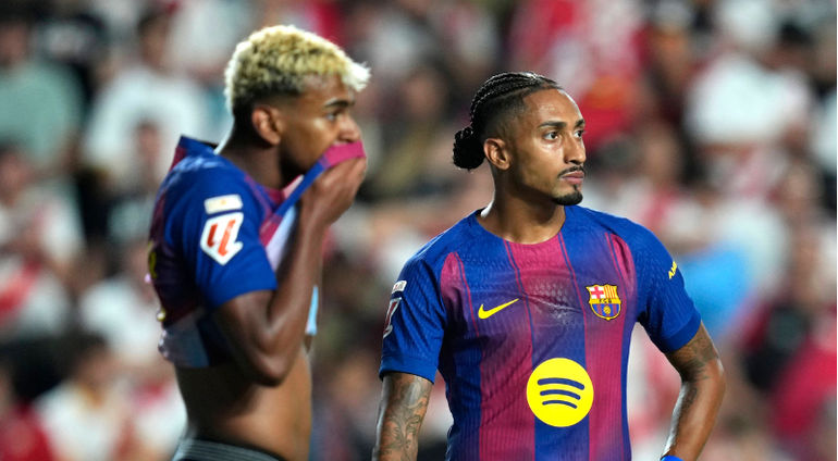 Lamine Yamal and Raphinha of FC Barcelona || Image credit: Imago