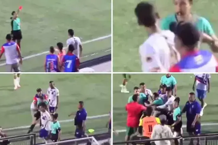 Players beat Colombian women referee during Primera C match