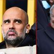 Manchester City boss Pep Guardiola and ex-Man United boss Sir Alex Ferguson