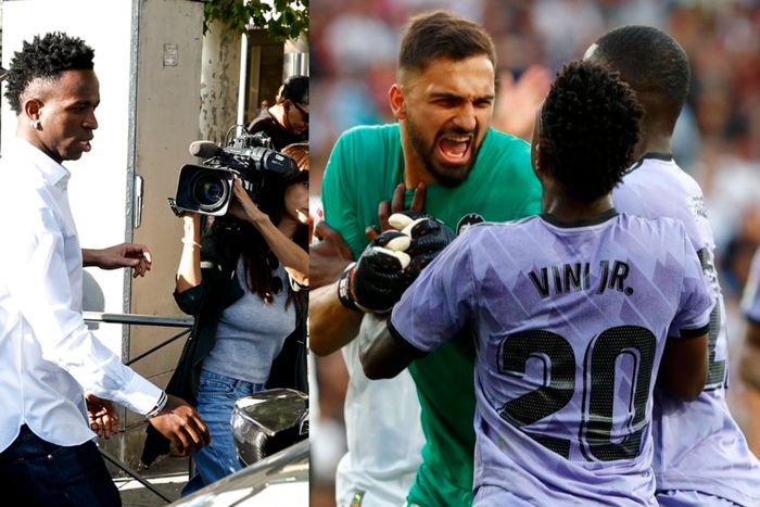 Vinicius Junior, a Brazilian forward, went to the Plaza de Castilla courts to give a testimony regarding the events that occurred during the Valencia-Real Madrid game on May 21. - X/Real Madrid