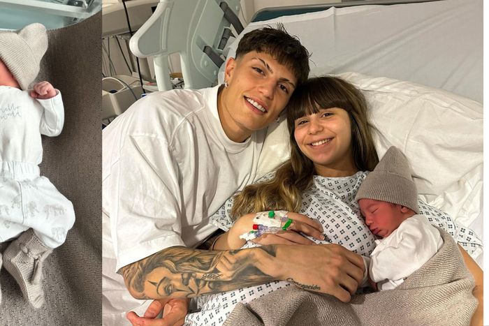 When he scored against Wolves in a 2-0 victory later that month, Garnacho dedicated his goal to his unborn child and now he has welcomed a baby Instagram/Garnacho