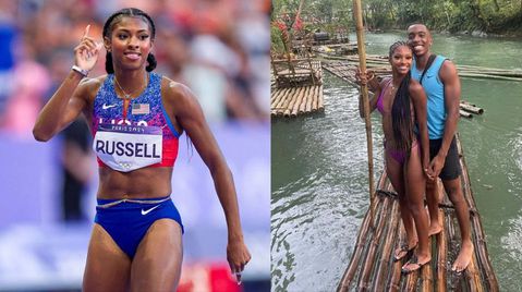 How Masai Russell's boyfriend helped her overcome rough season start and win eventual Paris Olympics 100mH gold