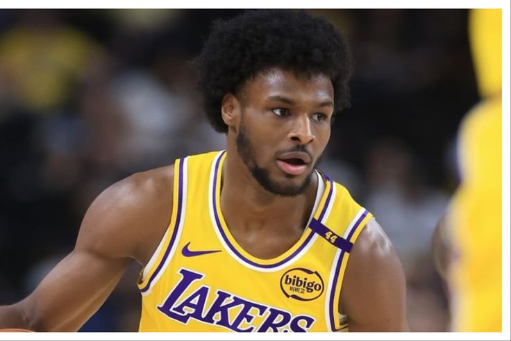LeBron James watches on as Bronny scores 1st Lakers point against Timberwolves