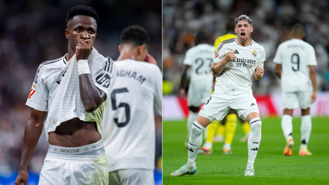 Vinicius and Valverde thunder Real Madrid past Villarreal to go level with Barcelona