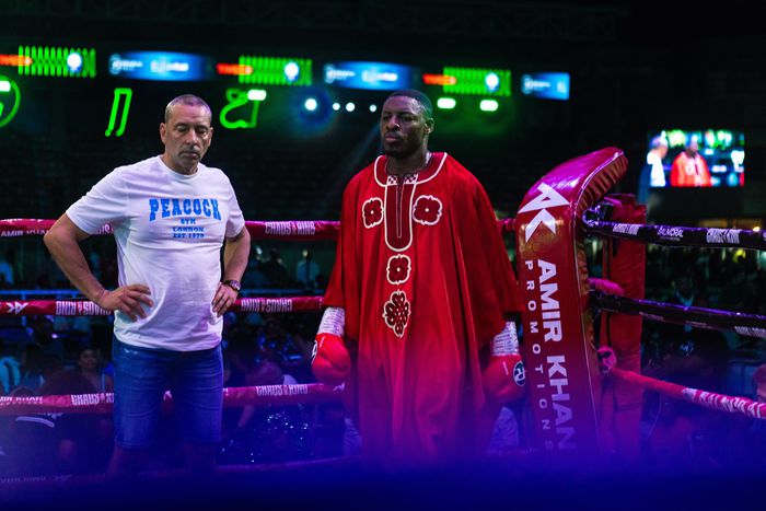 Following a successful return, Dan Azeez celebrates fighting in Nigeria.