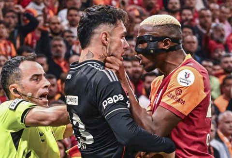 Osimhen Erupts: Star Striker's Controversial Neck-Grab in Fiery Istanbul Derby