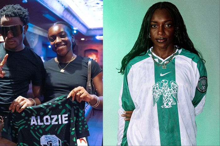 Super Falcons Star Michelle Alozie Teams Up with Afrobeats Star Victony.